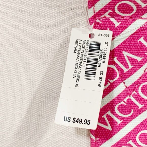 Victoria’s Secret NWT $49.95 Colorblock Canvas Tote Women’s - Picture 5 of 10